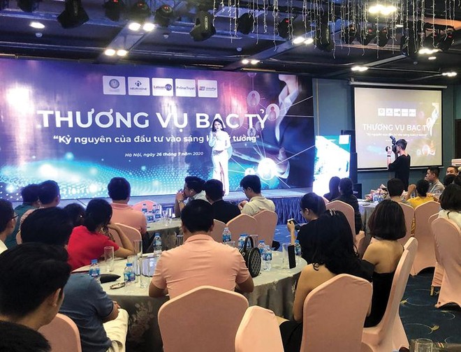 Hội thảo Thương vụ bạc tỷ được Emas Fintech tổ chức để lôi kéo nhà đầu tư tham gia góp vốn vào hệ thống đa cấp biến tướng.