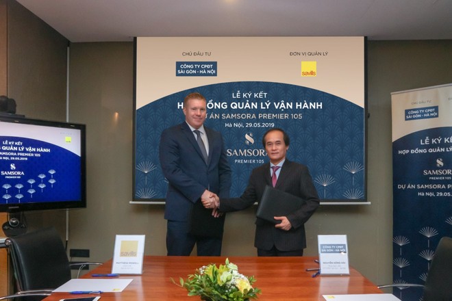 Samsora Premier 105 là một trong số hơn 90 dự án được quản lý vận hành bởi Savills.