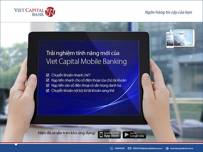 Chuyển tiền nhanh 24/7 qua Viet Capital Mobile Banking 