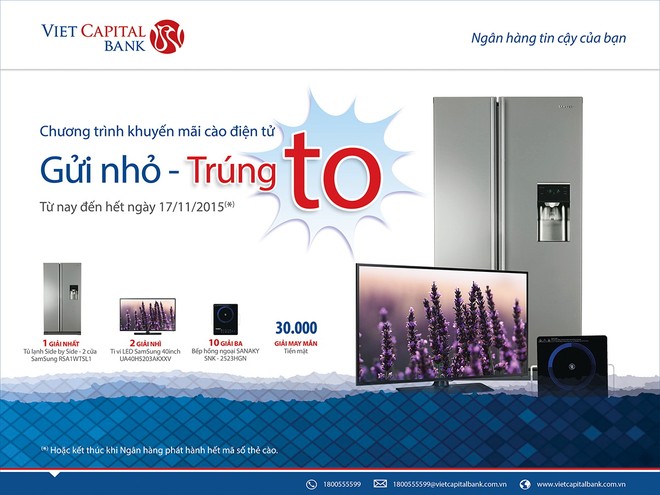 Gửi tiền trúng quà tại Viet Capital Bank