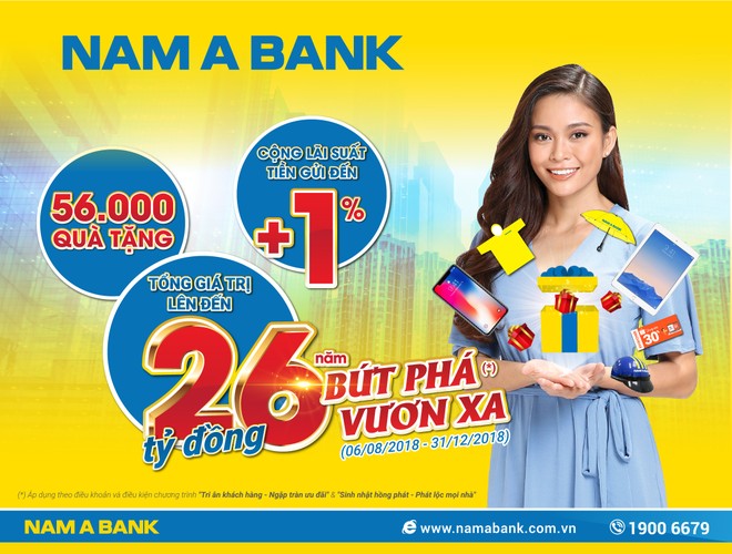 Nam A Bank dành 26 tỷ đồng tri ân khách hàng