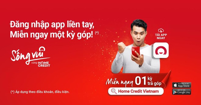 Miễn một kỳ trả góp khi đăng nhập ứng dụng Home Credit