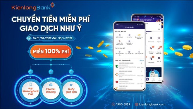 Kienlongbank tiếp tục chương trình chuyển tiền miễn phí - giao dịch như ý