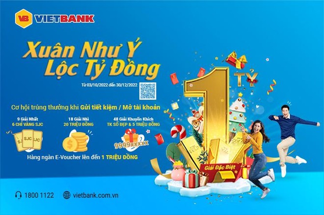 Vietbank triển khai chương trình "Đón Xuân như ý, nhận lộc tiền tỷ"