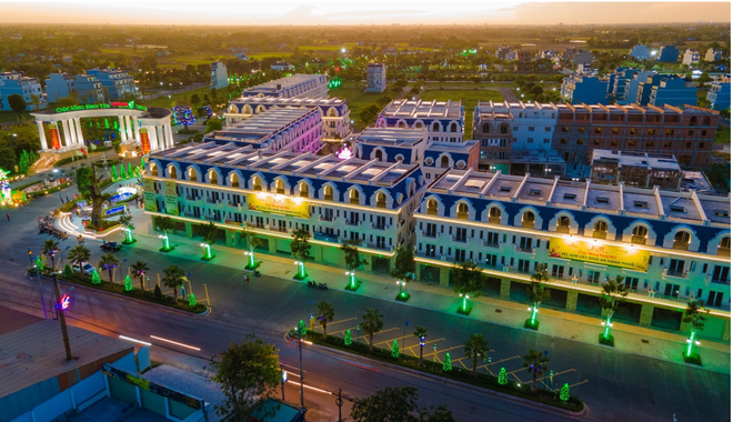 Một góc của khu đô thị sinh thái Fivestar Eco City - phân khu shophouse Nasaky 