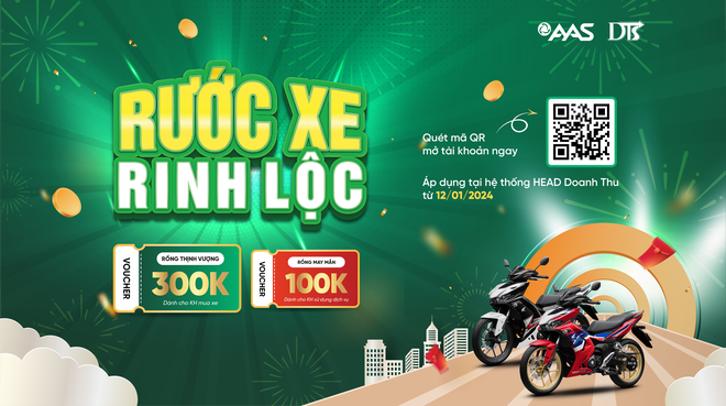 Chứng khoán Smart Invest (AAS) lì xì khách hàng đầu năm với chương trình "Rước xe rinh lộc", tổng giá trị 1 tỷ đồng