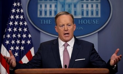 Thư ký báo chí Nhà Trắng Sean Spicer. Ảnh: Reuters