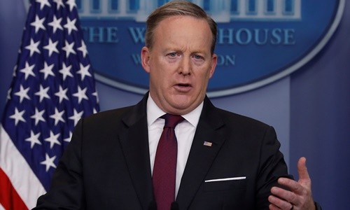 Người phát ngôn Nhà Trắng Sean Spicer. Ảnh: Reuters.