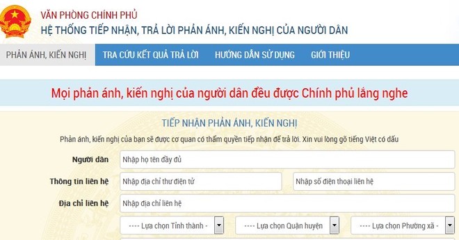 Chính phủ muốn nghe người dân góp ý.
