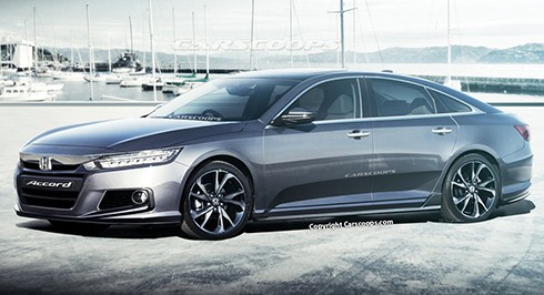 Ảnh phác thảo Honda Accord 2018.