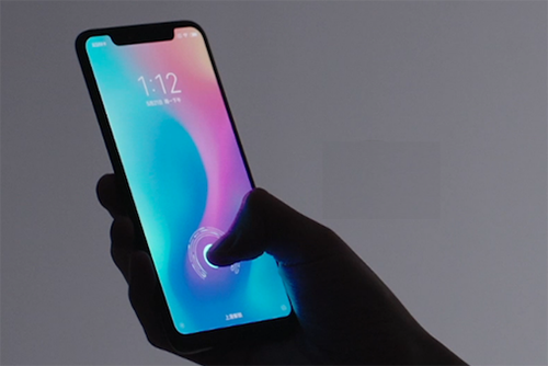 Xiaomi Mi 8 Explorer Edition thiết kế giống iPhone X nhưng có cảm biến vân tay dưới màn hình.