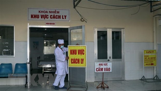 Khu vực cách ly được các bệnh viện bố trí sẵn sàng. (Ảnh: TTXVN/Vietnam+)