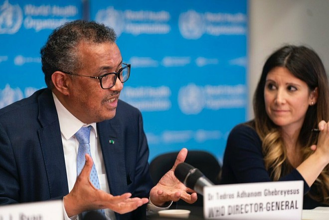 Tổng giám đốc WHO Tedros Adhanom Ghebreyesus tại buổi họp ở Geneva. Ảnh: WHO