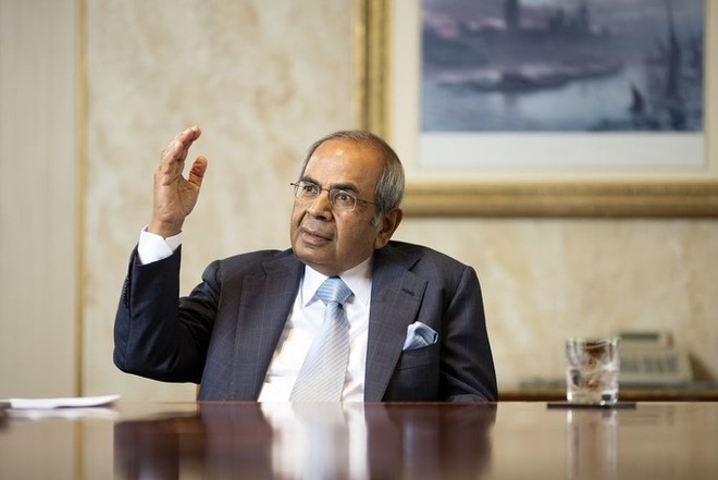 Ông Srichand Hinduja, tộc trưởng gia đình Hinduja. Ảnh: Bloomberg.