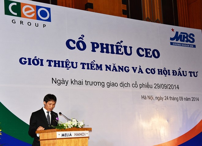 CEO chào sàn ngày 29/9 với giá tham chiếu 11.600 đồng