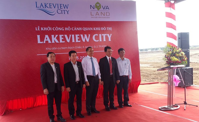 Novaland xây hồ cảnh quan lớn nhất khu Đông trong Dự án Lakeview City 