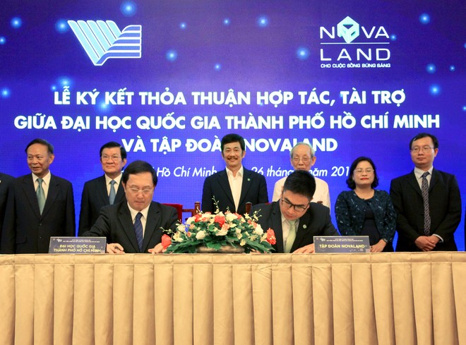 Lễ ký kết giữa Đại học Quốc gia TP.HCM với Tập đoàn Novaland