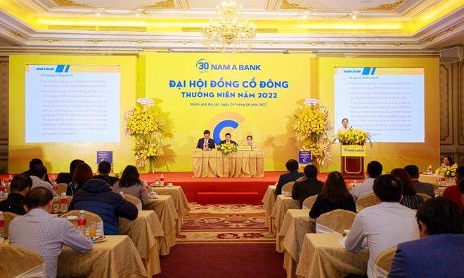 ĐHCĐ Nam A Bank (NAB): Chia cổ tức tỷ lệ 29%, sẽ niêm yết cổ phiếu trên sàn HOSE hoặc HNX