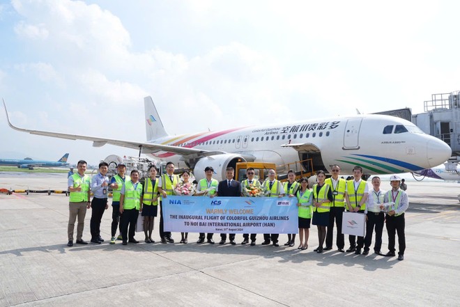 Hãng hàng không Colorful Guizhou Airlines (Trung Quốc) lựa chọn Hà Nội là điểm đến quốc tế đầu tiên của hãng.