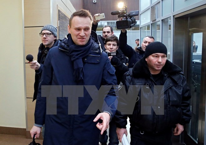 Ông Alexei Navalny tại Moskva ngày 31/1. (Nguồn: EPA/TTXVN)