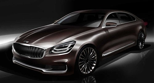 Ảnh teaser của Kia K900 thế hệ mới. 