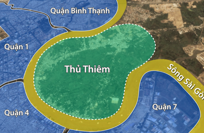 Bán đảo Thủ Thiêm qua 22 năm