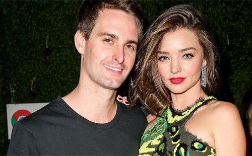 Evan Spiegel và Miranda Kerr. Ảnh: Vanity Fair