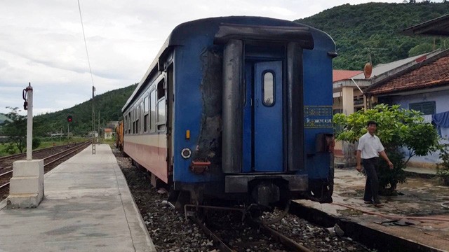 Toa tàu bị cháy được để lại tại ga Hảo Sơn để tiến hành điều tra nguyên nhân vụ việc.