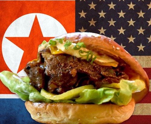 Món bánh The Burger for World Peace (Bánh burger vì hòa bình thế giới) của Wolf Burgers. Ảnh: Wolf Burgers.