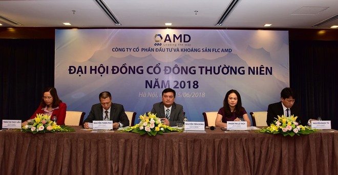 Đoàn chủ tịch ĐHCĐ thường niên FLC AMD năm 2018.