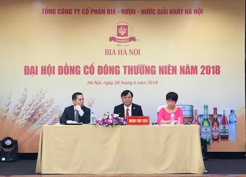 Habeco họp đại hội đồng cổ đông thường niên năm 2018. Ảnh: H.T.