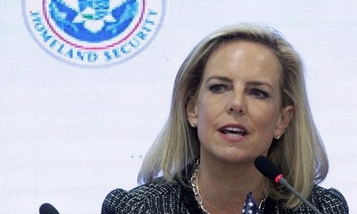 Bộ trưởng An ninh Nội địa Mỹ Kirstjen Nielsen. Ảnh: Reuters.