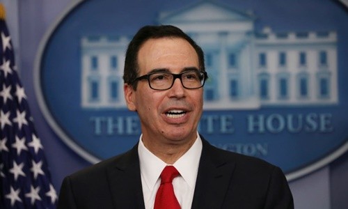 Bộ trưởng Tài chính Mỹ Steven Mnuchin. Ảnh: Reuters.