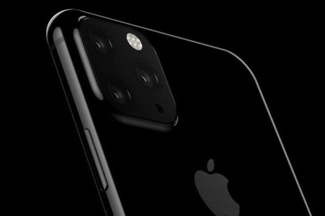 Ảnh render iPhone 11 với cụm camera vuông. Ảnh: PhoneArena.