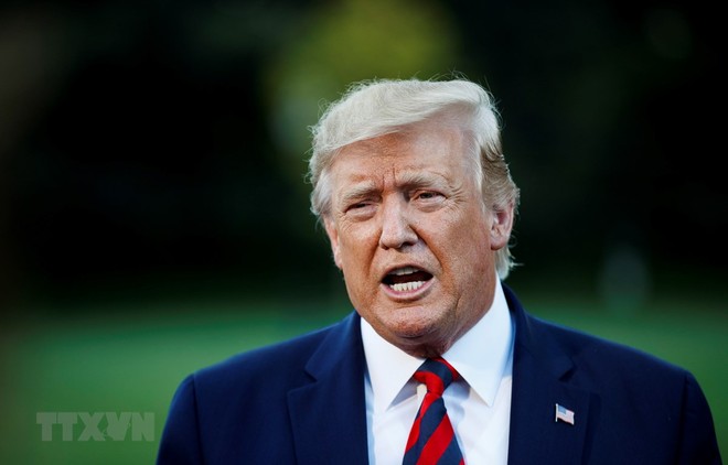 Tổng thống Mỹ Donald Trump phát biểu với báo giới tại Washington, DC ngày 12/9/2019. (Nguồn: THX/TTXVN).