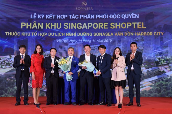 Ký kết hợp tác phân phối độc quyền phân khu Singapore Shoptel thuộc dự án Sonasea Vân Đồn Harbor City giữa Tập đoàn CEO và Hải Phát Land.