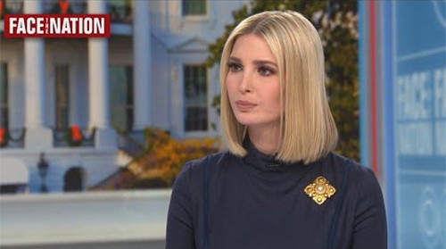 Ivanka Trump trong chương trình "Face The Nation" trên kênh CBS. Ảnh: CBS News