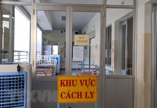 Khu vực cách ly đặc biệt dành riêng cho bệnh nhân nhiễm COVID-19. (Ảnh: Đinh Hằng/TTXVN).