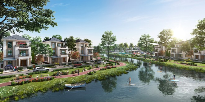 Không gian sống xanh chất lượng tại Aqua City.