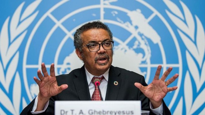 Tổng Giám đốc Tổ chức Y tế thế giới Tedros Adhanom Ghebreyesus. Ảnh: AP.