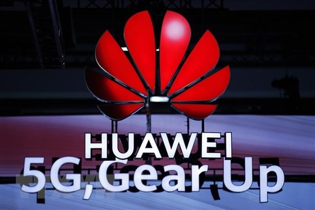 Biểu tượng Huawei tại một sự kiện do Huawei tổ chức tại Zurich, Thụy Sĩ, ngày 15/10/2019. (Nguồn: AFP/TTXVN).