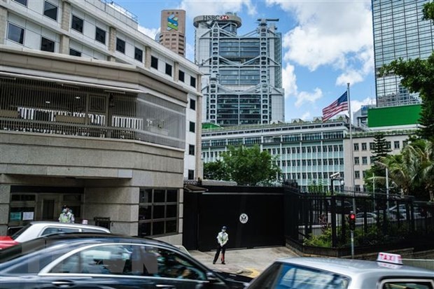 Lãnh sự quán Mỹ tại Hong Kong, Trung Quốc. (Nguồn: AFP/TTXVN).