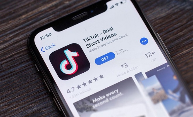 Ứng dụng TikTok trên hệ điều hành iOS. Ảnh: FT.