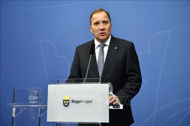 Thủ tướng Thụy Điển Stefan Lofven. Ảnh: AFP/TTXVN.