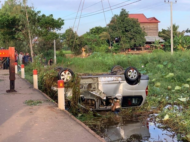 Hiện trường vụ tai nạn. (Nguồn: Fresh News).