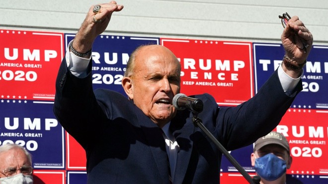 Luật sư Rudy Giuliani của Tổng thống Trump. Ảnh: AFP.