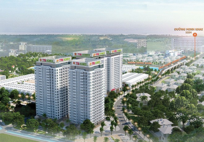 Tổng thể dự án TBCO Riverside với mật độ xây dựng chỉ 27%.