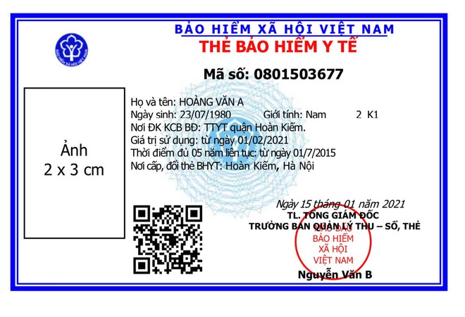 Thay đổi mẫu thẻ bảo hiểm y tế mới từ ngày 1/4/2021