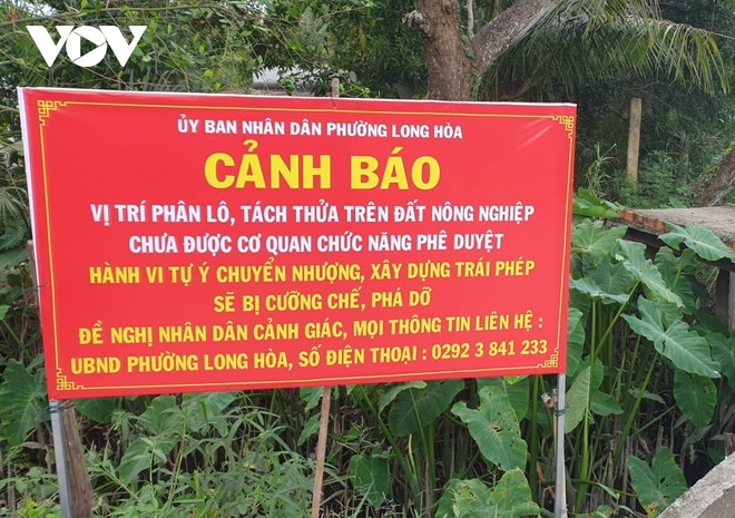 Sai phạm đất đai xảy ra ở quận Bình Thủy, TP. Cần Thơ.