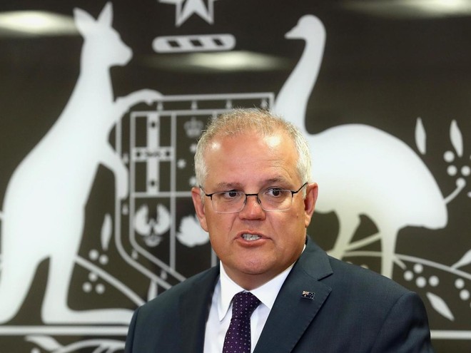 Thủ tướng Australia Scott Morrison. Ảnh: Jono Searl.